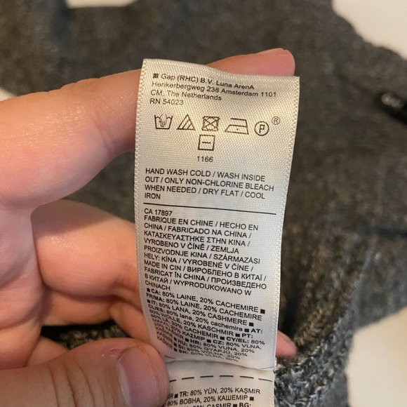 Athleta Women XS Vital V Neck Tunic Sweater Pullover Gray Stretch Wool Cashmere - Picture 6 of 10